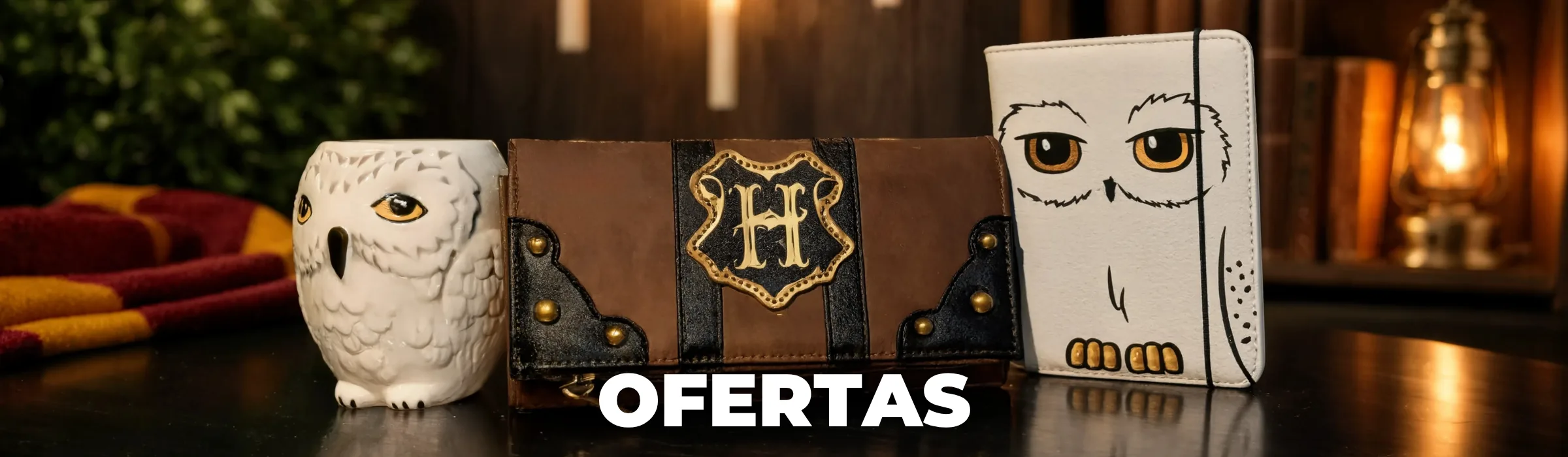 Ofertas Harry Potter: taza búho blanco, libreta escudo Hogwarts y accesorios geek de la franquicia