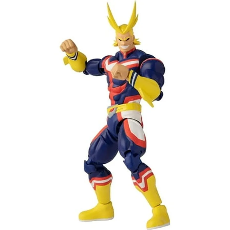 Figura All Might My Hero Academia con traje azul y amarillo