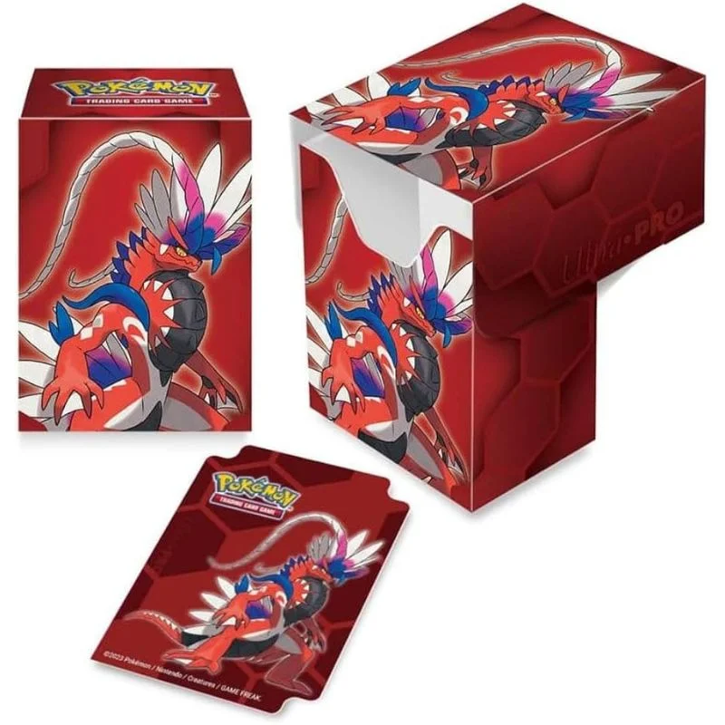 Caja mazo Pokémon Koraidon rojo con cartas