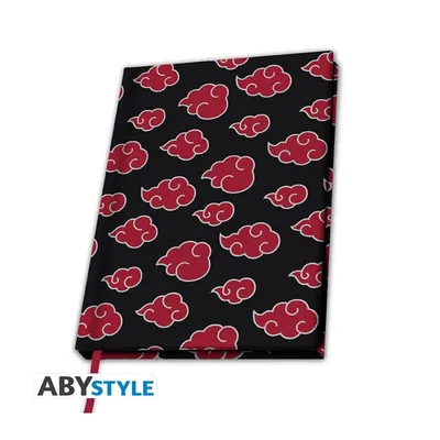 Cuaderno Akatsuki Naruto con nubes rojas AbyStyle