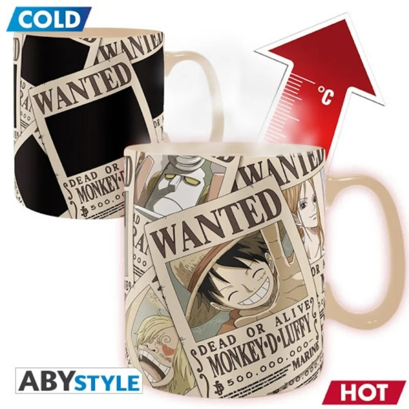 Taza térmica Luffy One Piece con efecto cambio de color