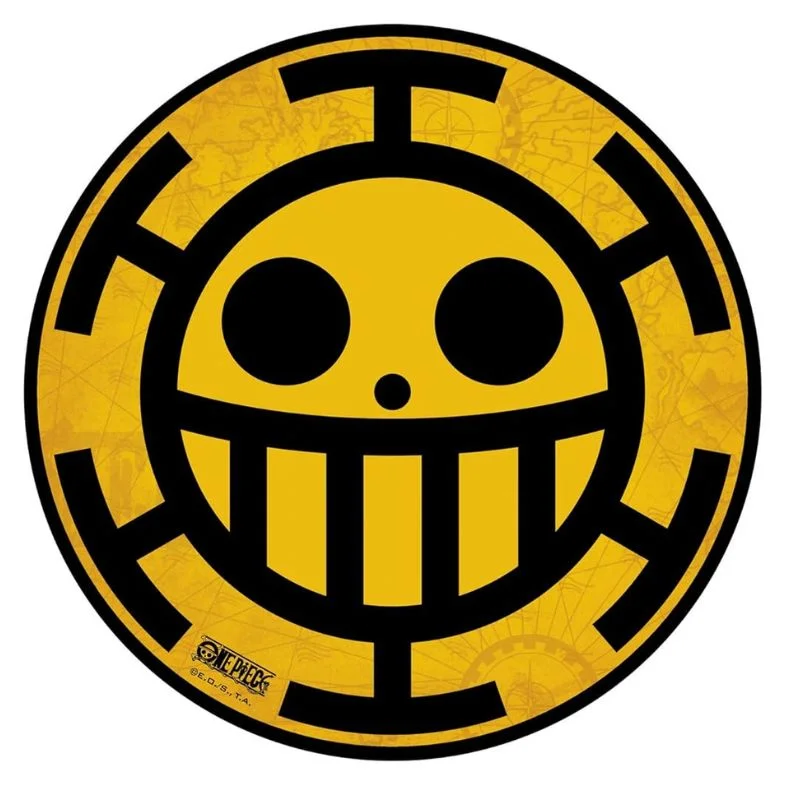 Mousepad Trafalgar D. Law One Piece amarillo y negro