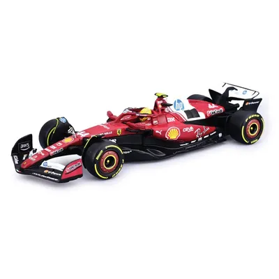 Figura Bburago Ferrari F1 SF-25 Lewis Hamilton número 44 rojo y negro