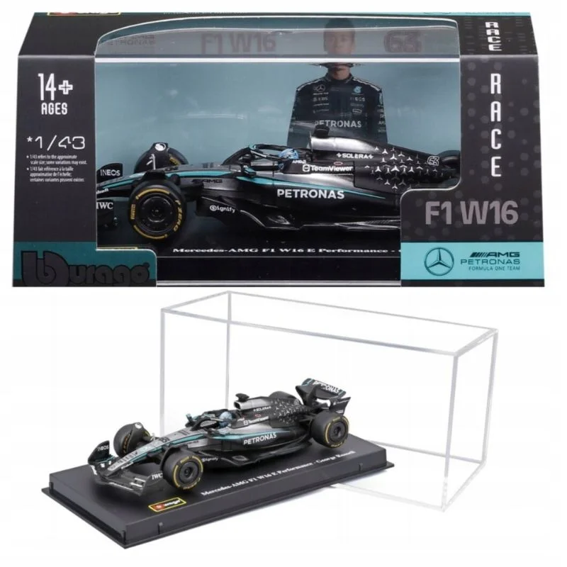 Figura Bburago Mercedes-AMG F1 W16 George Russell escala 1:43