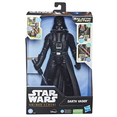 Figura Darth Vader Star Wars Acción Galáctica con capa y sable láser
