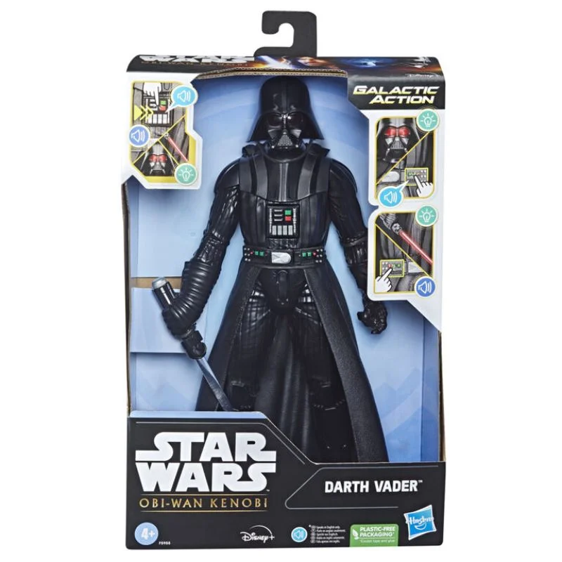 Figura Darth Vader Star Wars Acción Galáctica con capa y sable láser