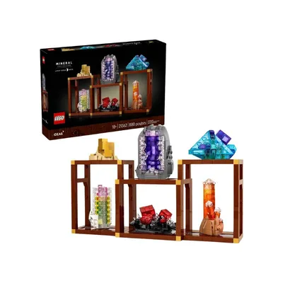 Set LEGO Colección Mineral con cristales y vitrinas de exhibición
