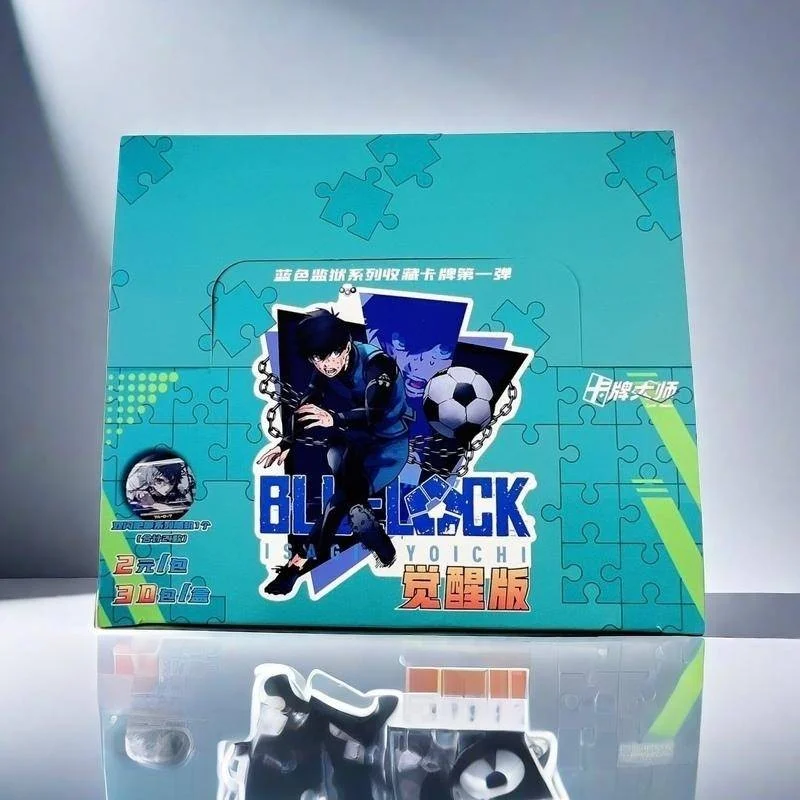 Set de cartas Blue Lock versión anime coleccionable con personajes y balón de fútbol