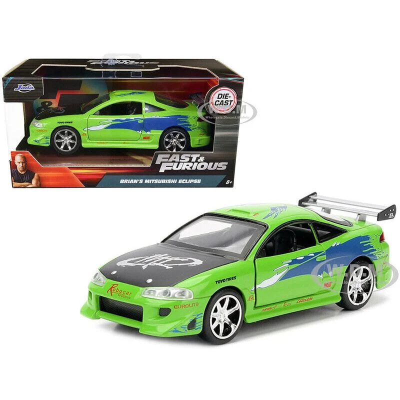 Vehículo Mitsubishi Eclipse verde Brian Rápidos y Furiosos Jada