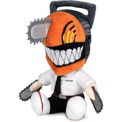 Peluche Denji demonio motosierra Chainsaw Man con cabeza naranja