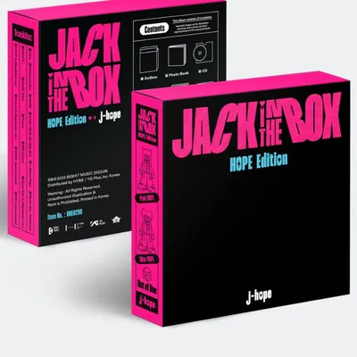 Libro Jack In The Box HOPE Edition J-Hope con estuche neón