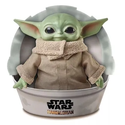 Peluche Baby Yoda The Mandalorian Star Wars con ropa beige