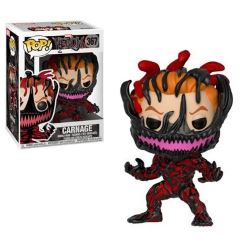 Funko Pop Carnage rojo y negro con cuernos — Marvel Venom