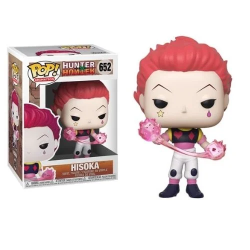 Funko POP Hisoka de Hunter X Hunter con naipes mágicos rosa