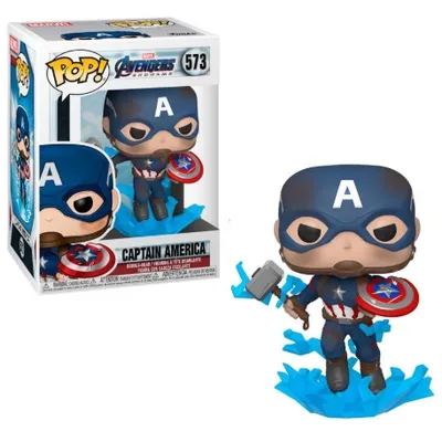 Funko POP Capitán América Avengers Endgame con escudo