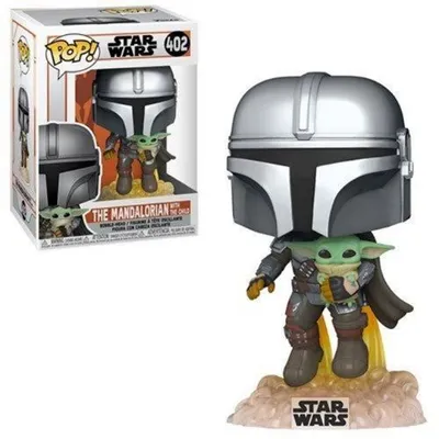 Funko POP El Mandaloriano volando con Grogu — Star Wars