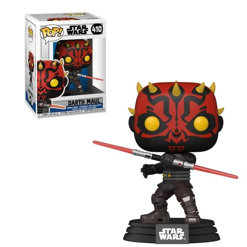 Funko POP Darth Maul Clone Wars con sable láser rojo — Star Wars