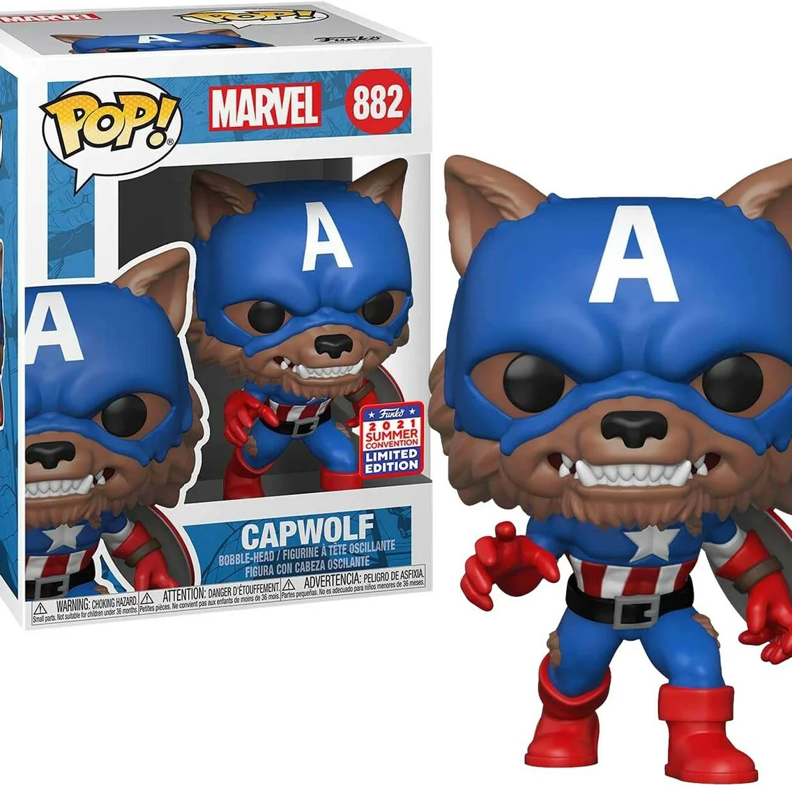 Funko Pop Capitán América Lobo Edición Limitada Summer Convention