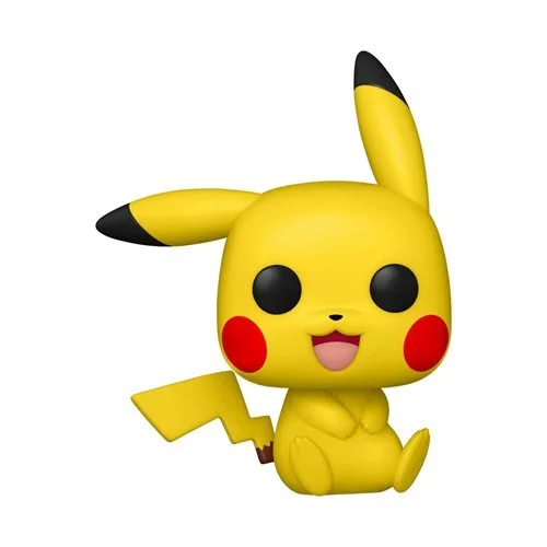 Funko POP Pikachu amarillo sentado sonriendo — Pokémon
