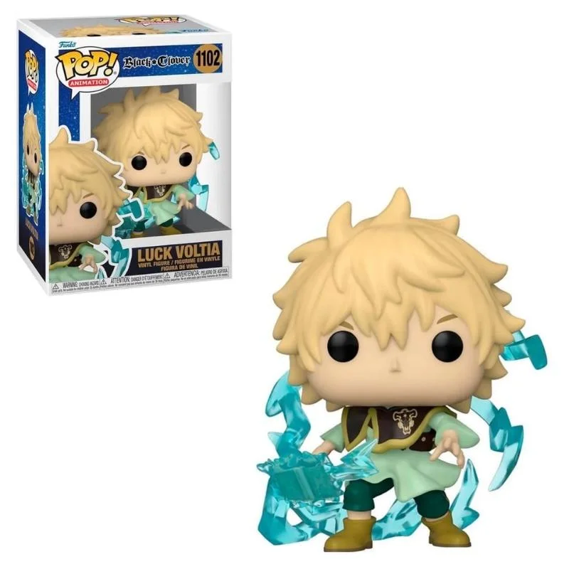 Funko Pop Luck Voltia Black Clover #1102 con magia turquesa