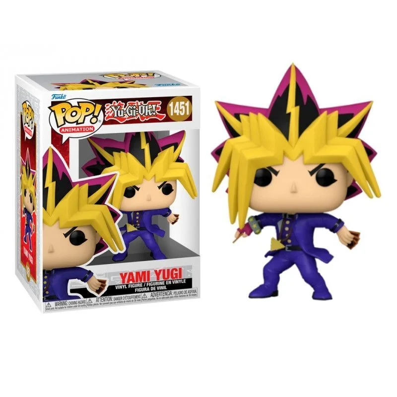 Funko Pop Yami Yugi Yu-Gi-Oh cabello amarillo traje azul