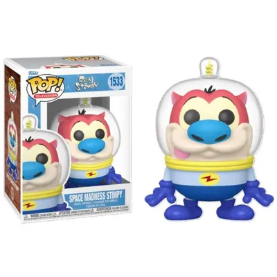 Funko Pop Space Madness Stimpy con traje espacial y casco transparente