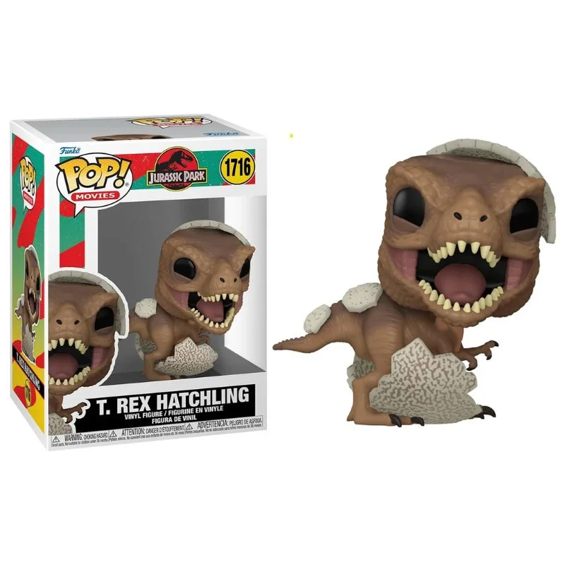 Funko Pop T-Rex Hatchling de Jurassic Park con mandíbulas abiertas
