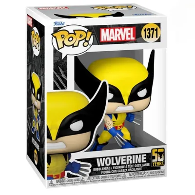 Funko Pop Wolverine Marvel amarillo y negro 50 aniversario