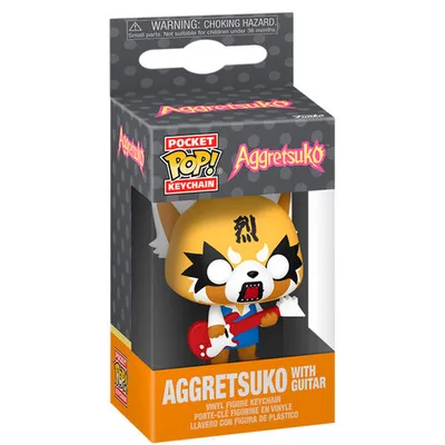 Llavero Funko Pop Aggretsuko con guitarra roja