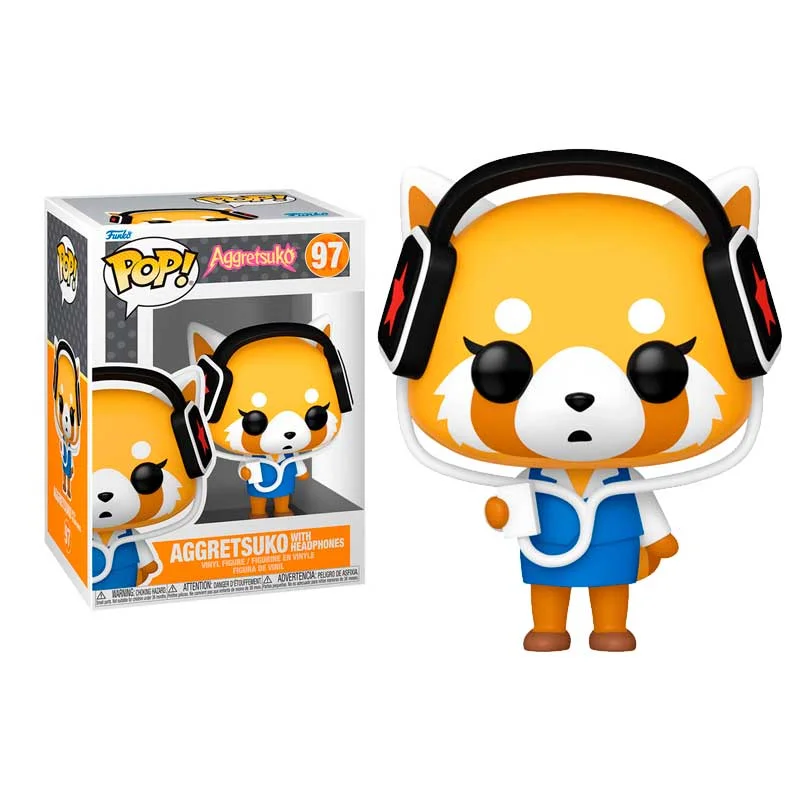 Funko Pop Aggretsuko con audífonos negros — Sanrio