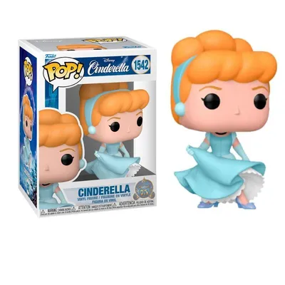 Funko Pop Cenicienta con vestido azul y moño turquesa