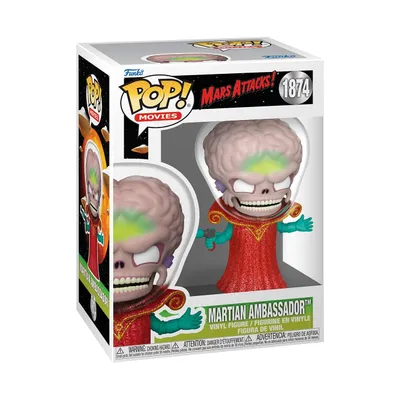 Funko Pop Embajador Marciano Mars Attacks con traje rojo brillante