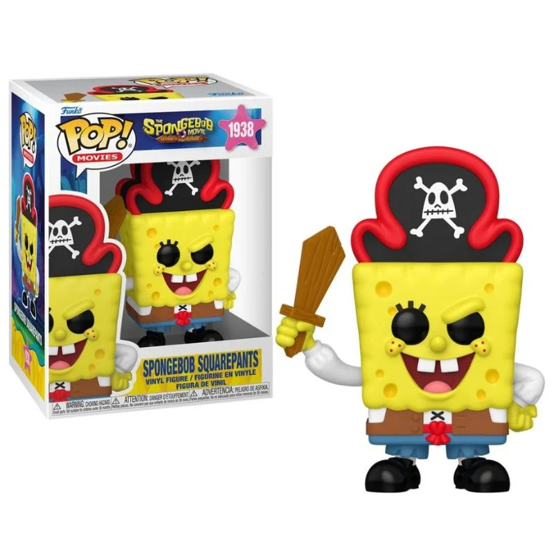 Funko Pop Bob Esponja Pirata con pañoleta roja y espada de madera