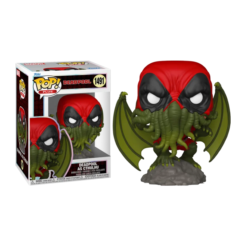 Funko Pop Deadpool como Cthulhu con tentáculos verdes