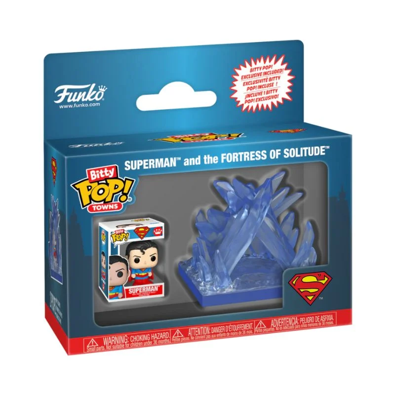 Funko Bitty Pop Superman con Fortaleza de la Soledad DC Comics