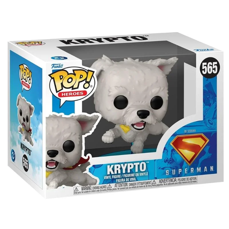 Funko Pop Krypto perro blanco Supermán DC Comics número 565