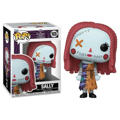 Funko Pop Sally de El Extraño Mundo de Jack con cabello rojo y vestido de retazos