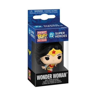 Llavero Funko Pop Wonder Woman DC Comics en caja