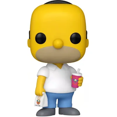 Funko Pop Homer Simpson con bebida Krusty Burger