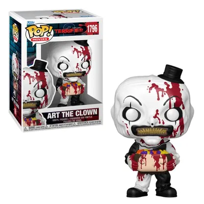 Funko Pop Art the Clown Terrifier con cabeza blanca y sangre