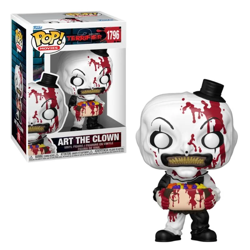 Funko Pop Art the Clown Terrifier con cabeza blanca y sangre