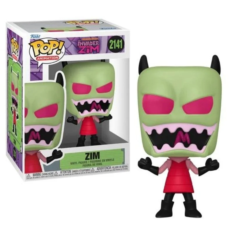 Funko Pop Zim con cabeza verde y expresión malévola - Invader Zim