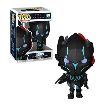 Funko Pop Igris Solo Leveling armadura negra ojos cian