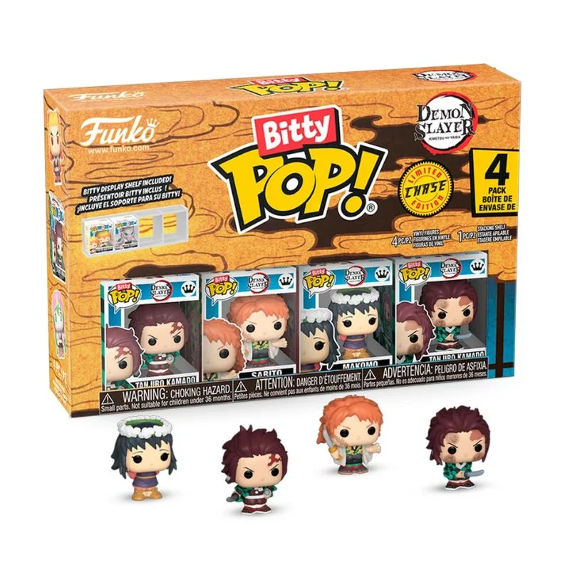 Funko Bitty Pop Kimetsu no Yaiba pack 4 figuras anime