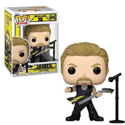 Funko Pop! James Hetfield Metallica con guitarra y micrófono