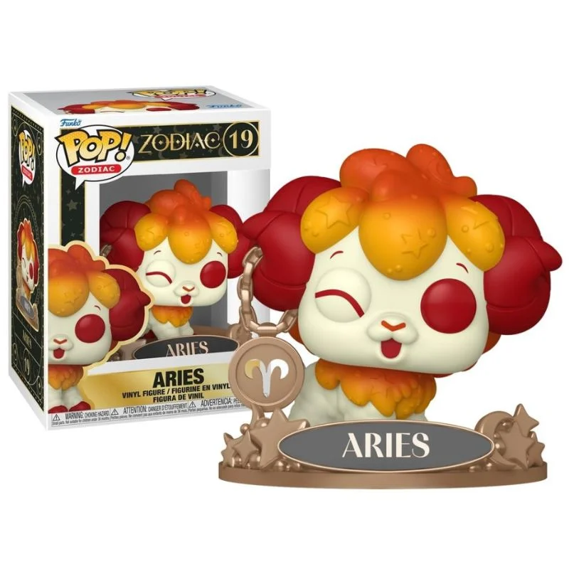 Funko Pop Aries del Zodiaco número 19 con base decorativa