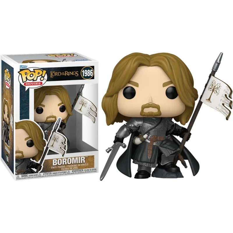 Funko Pop Boromir El Señor de los Anillos con espada y bandera