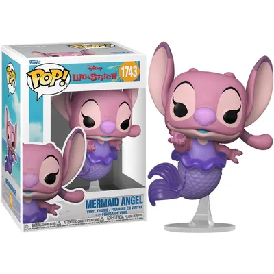 Funko Pop Ángel Sirena de Lilo & Stitch en tonos rosa y púrpura