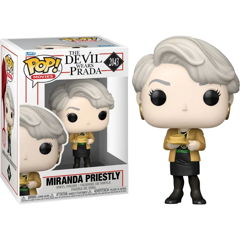 Funko Pop Miranda Priestly con traje dorado de El Diablo Viste a la Moda