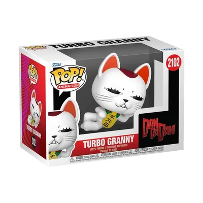 Funko Pop Turbo Granny Dandadan figura animada gato blanco